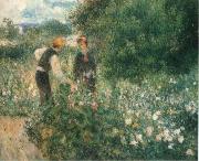 Pierre-Auguste Renoir Picking Flowers oil painting